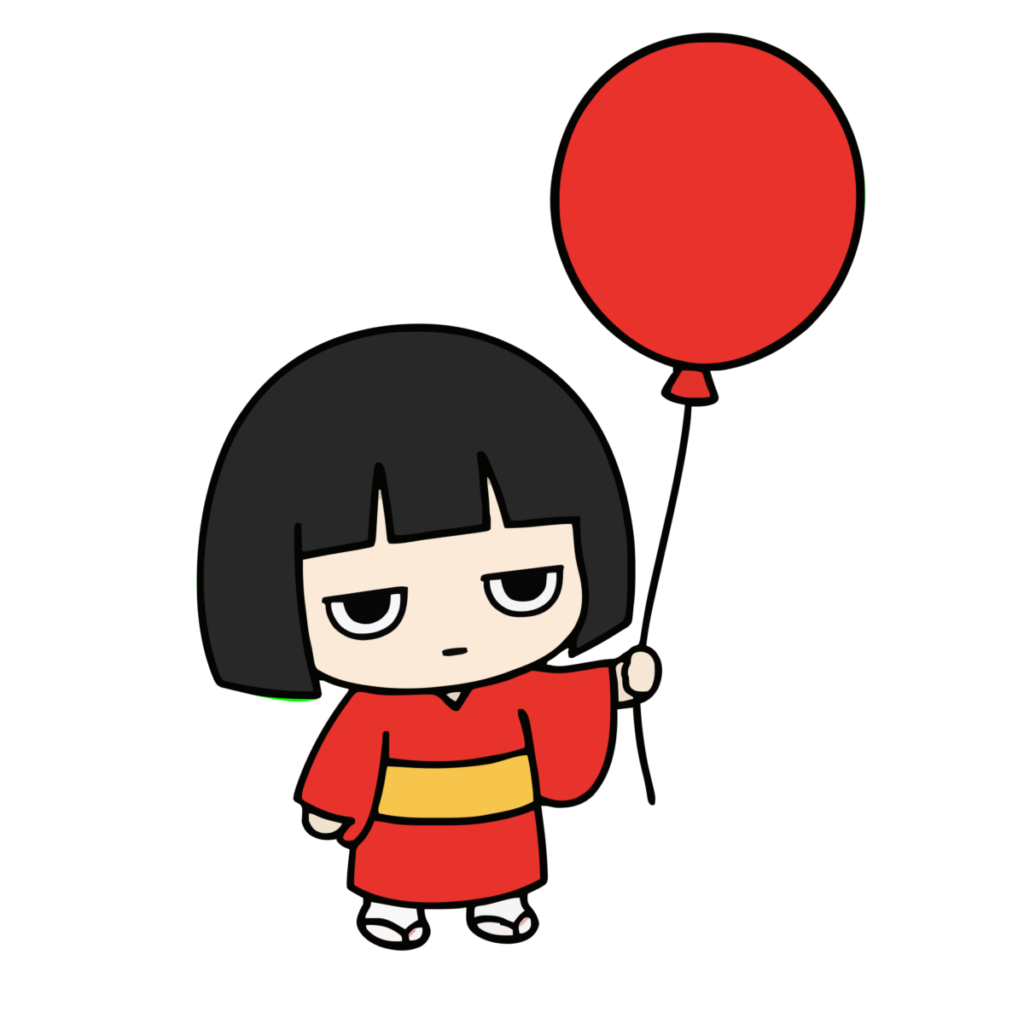 ふうせんのイラスト（カラー）