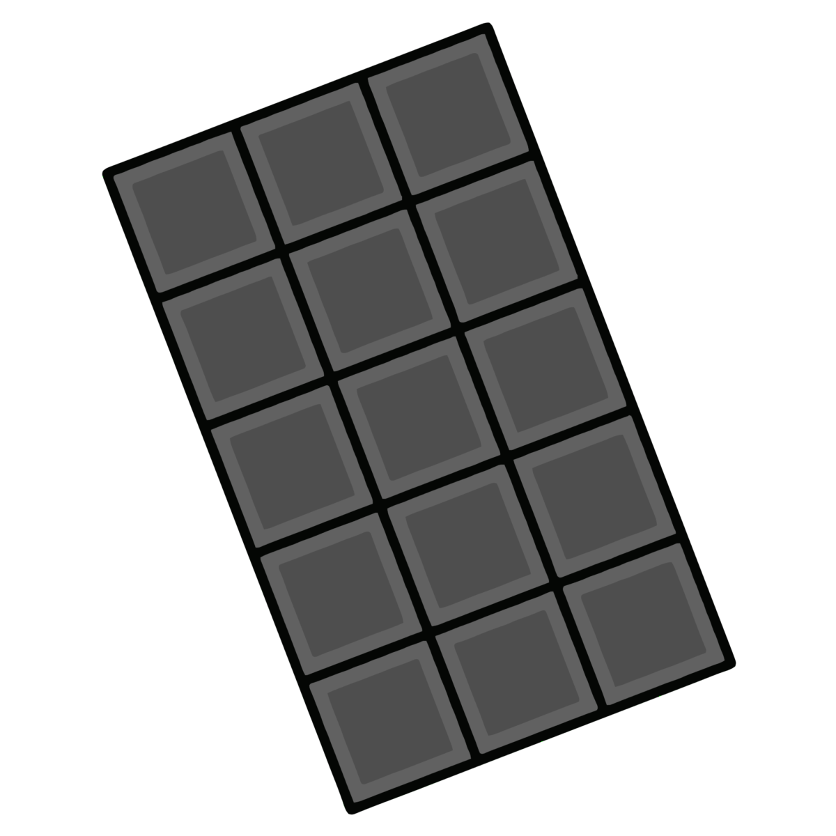 板チョコのイラスト無料ダウンロード(モノクロ)