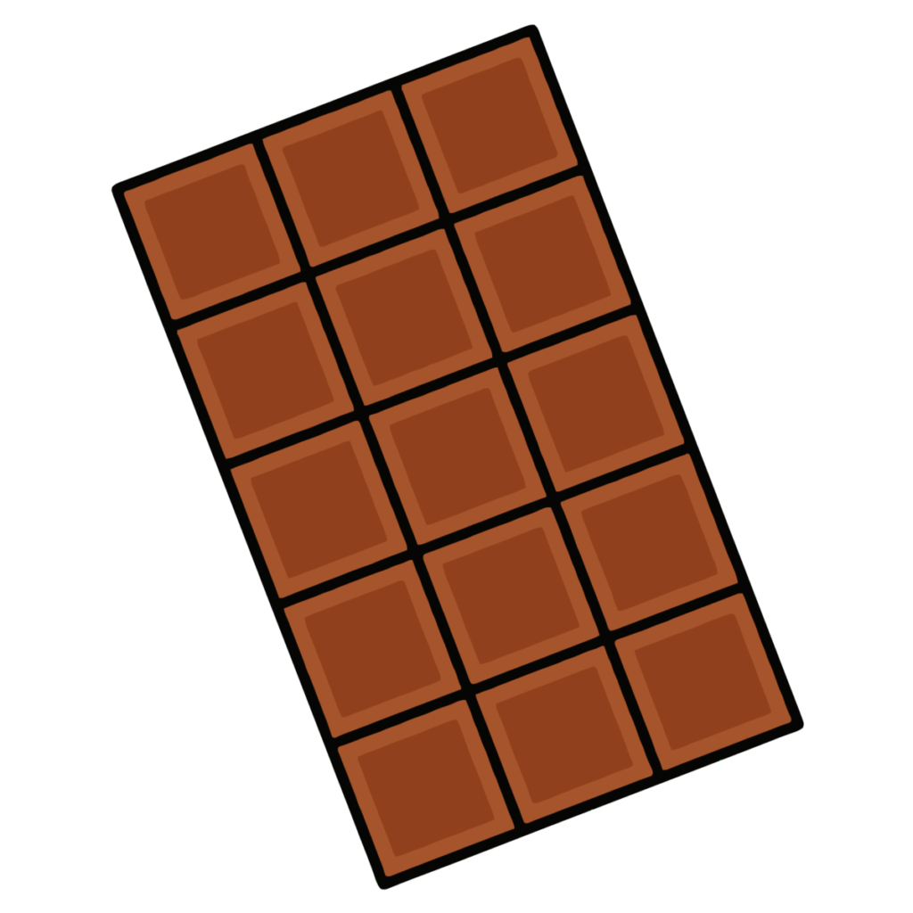 板チョコのイラスト無料ダウンロード（カラー）