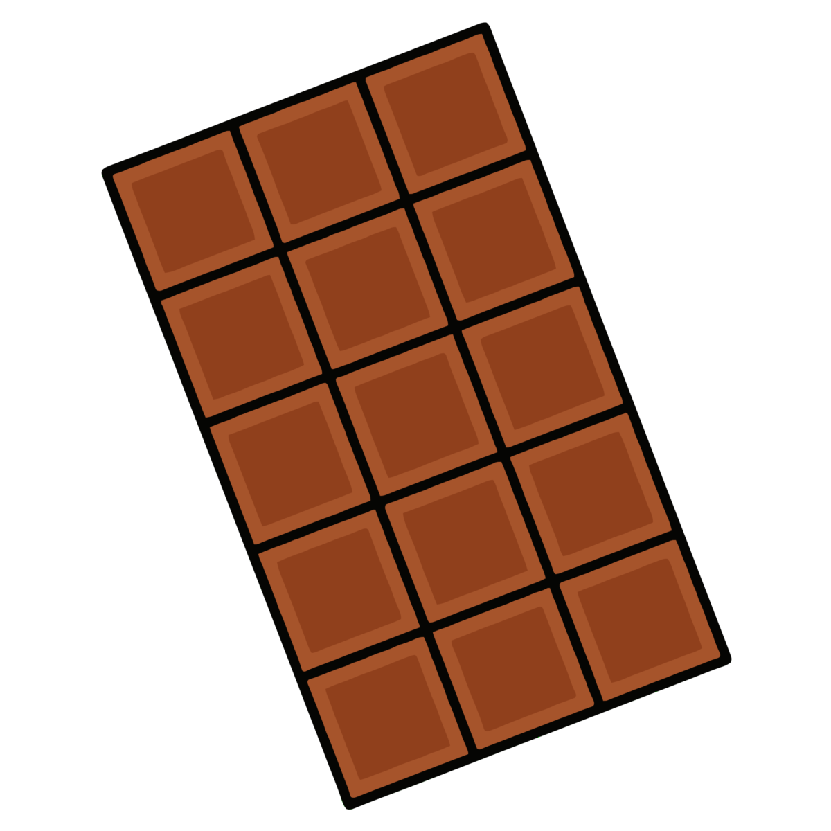 板チョコのイラスト無料ダウンロード(カラー)