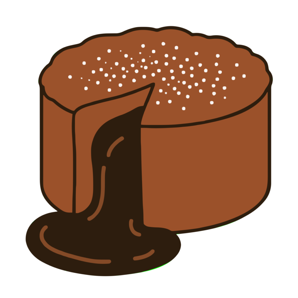 チョコレートケーキのイラスト無料ダウンロード（カラー）