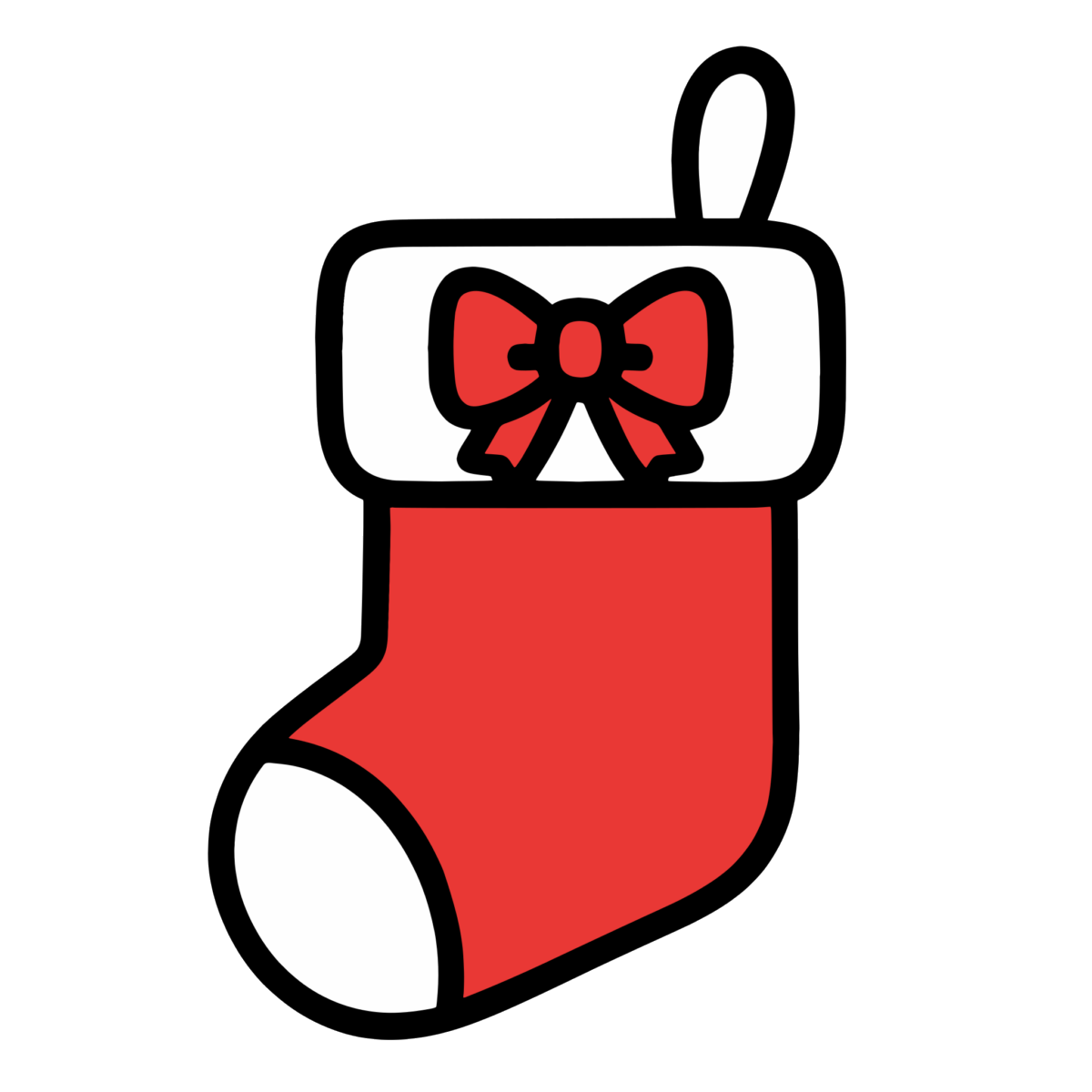 クリスマス靴下のイラスト無料ダウンロード（カラー）