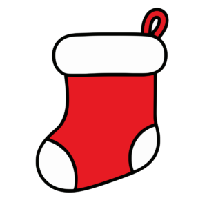 クリスマスの靴下のイラスト（カラー）