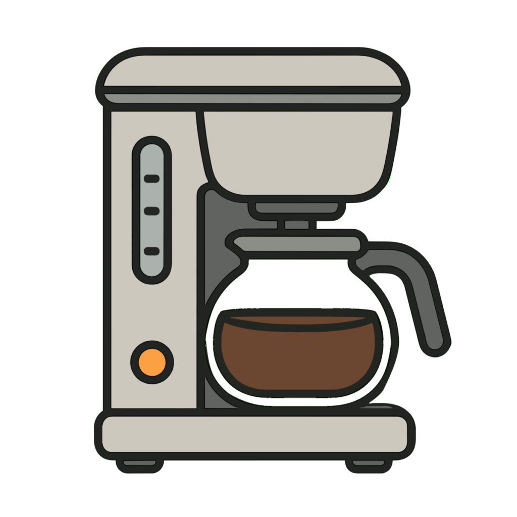コーヒーメーカーのイラスト無料ダウンロード（カラー）