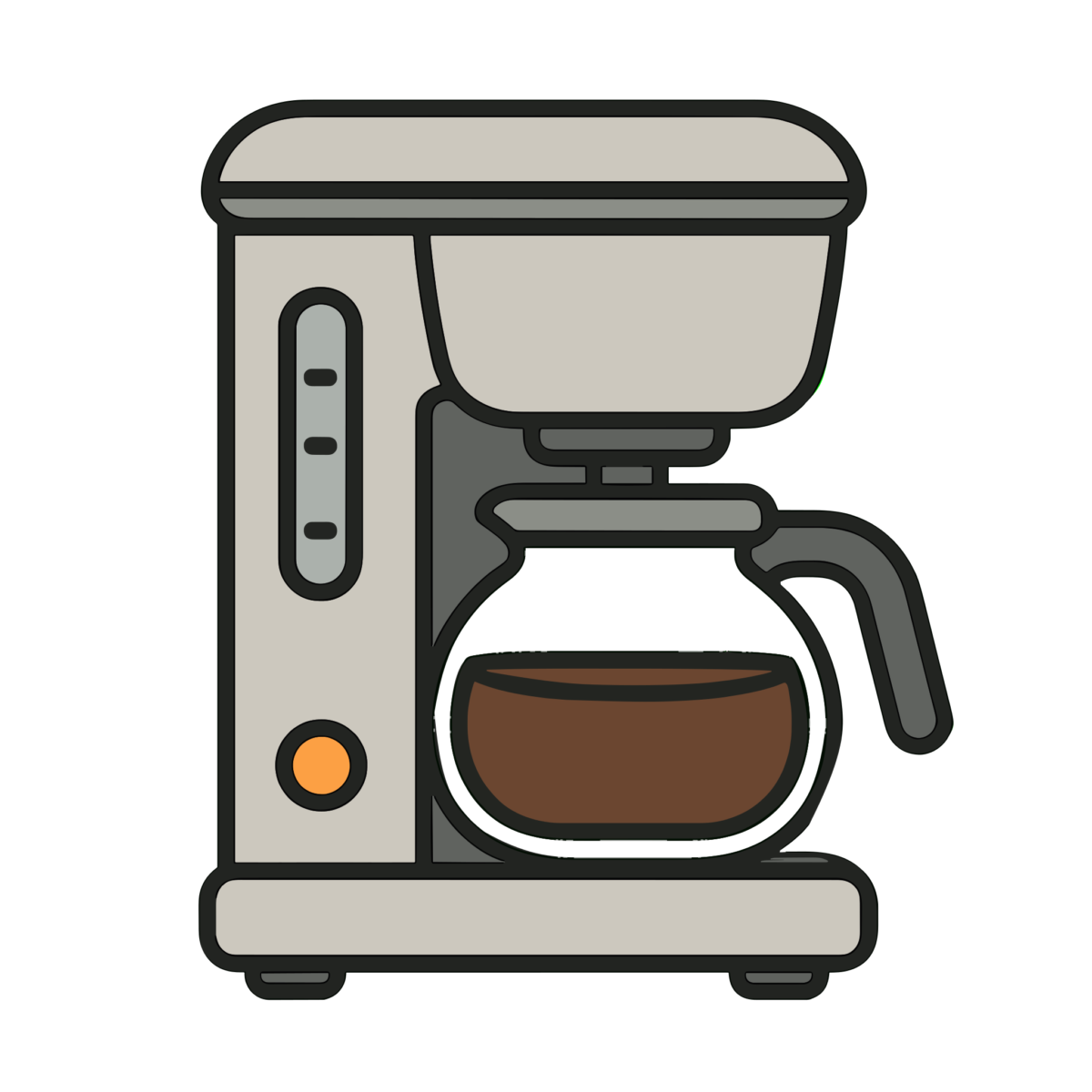 コーヒーメーカーのイラスト無料ダウンロード(カラー)