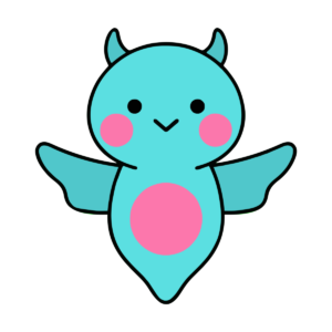 青いモンスターキャラクター