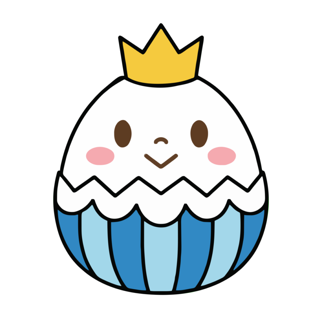 王冠つきイースターエッグのひよこのイラスト無料ダウンロード（カラー）