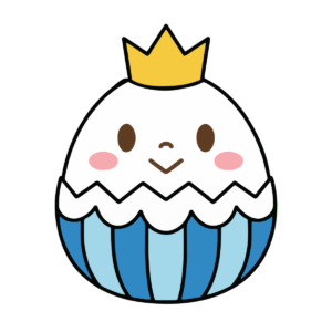 王冠つきイースターエッグのひよこ