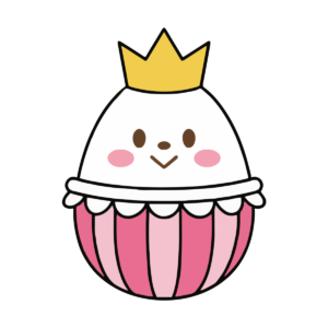 王冠つきピンクのイースターエッグひよこ