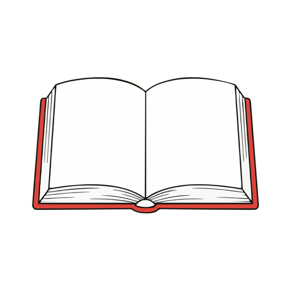 開いた本のイラスト無料ダウンロード（カラー）