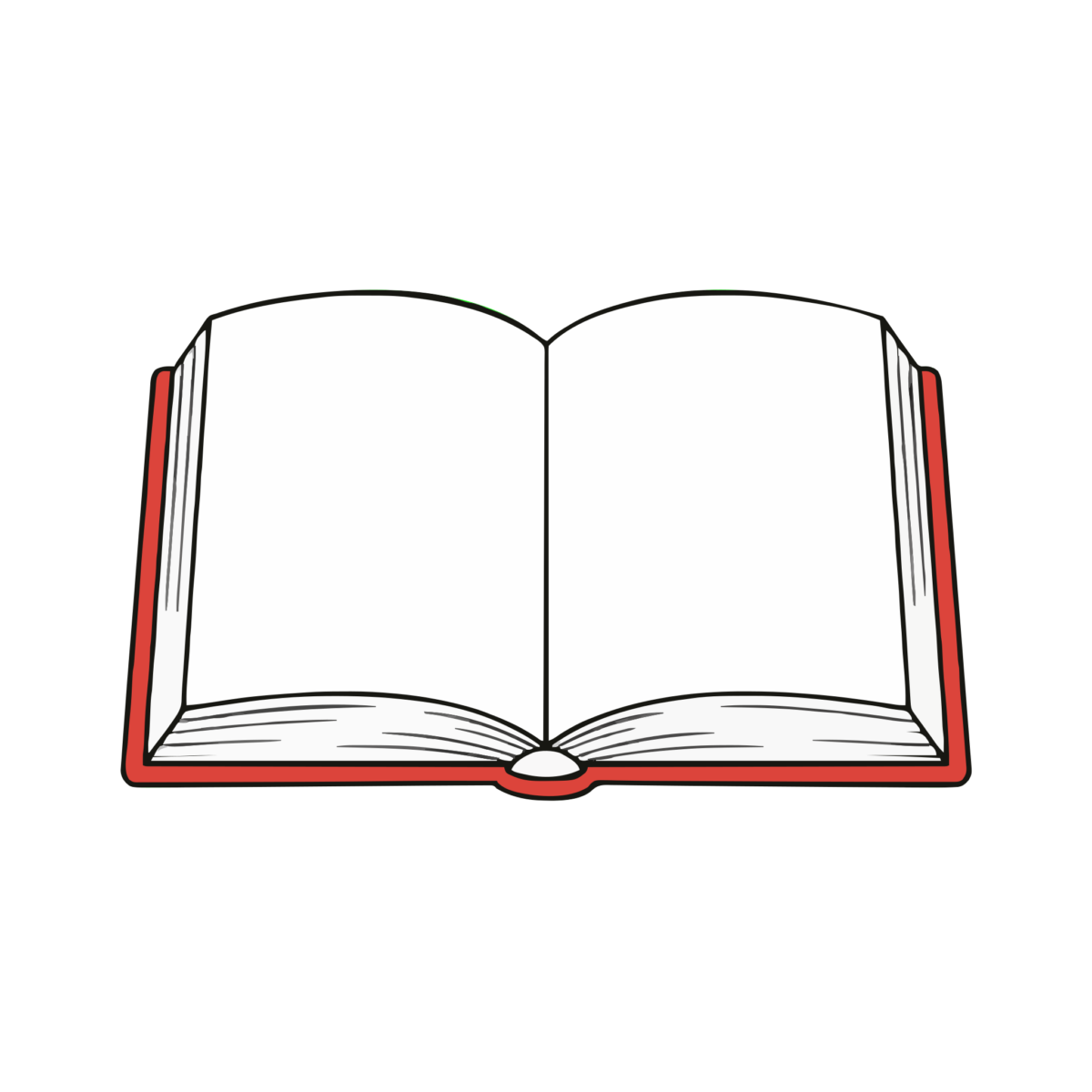 開いた本のイラスト無料ダウンロード（カラー）