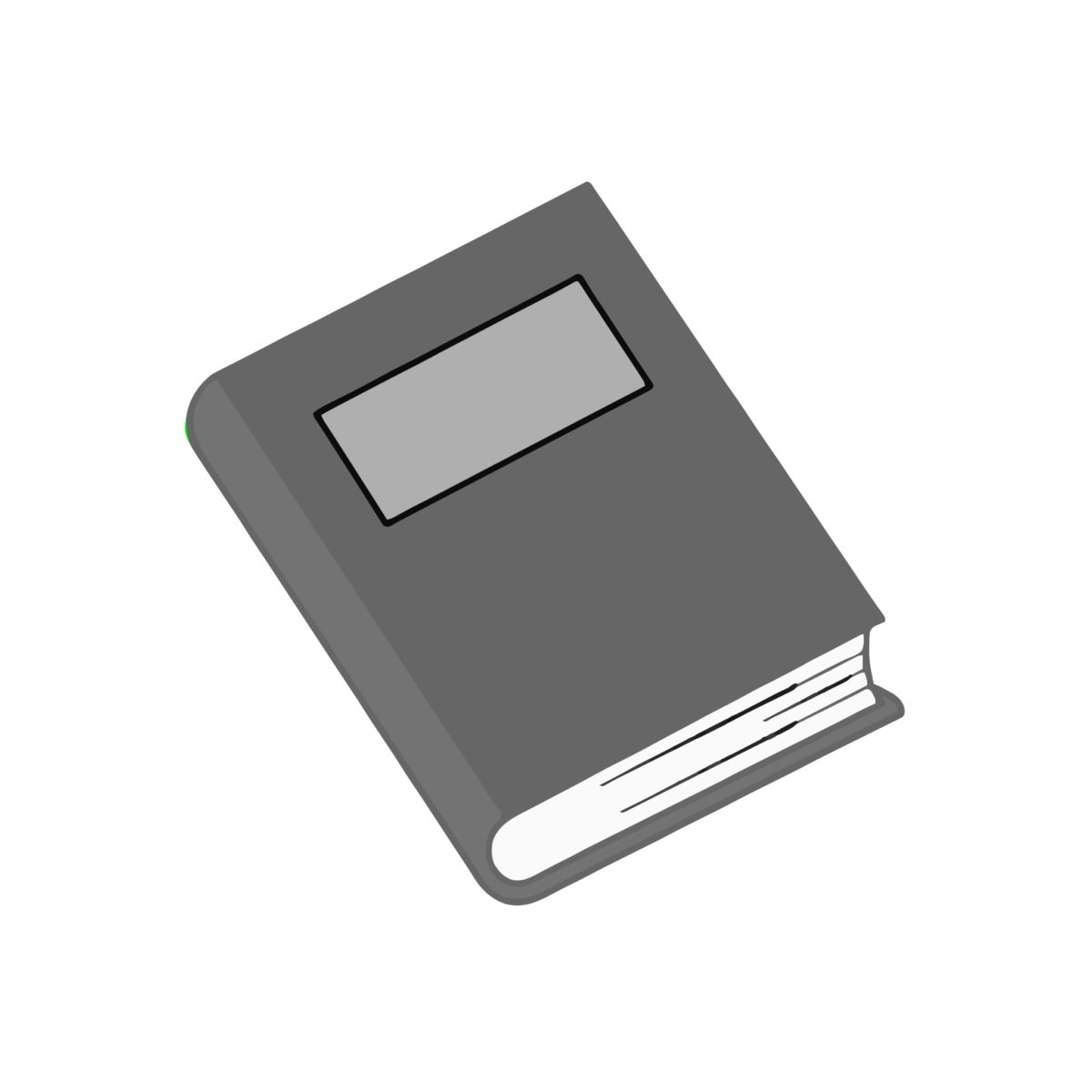 赤い本のイラスト無料ダウンロード（モノクロ）