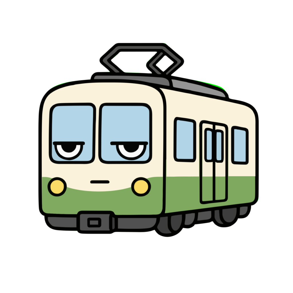 電車のイラスト（かわいい）（カラー）