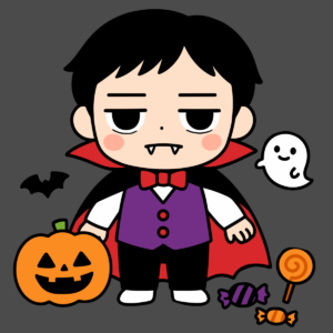 かわいい ドラキュラとかぼちゃ達