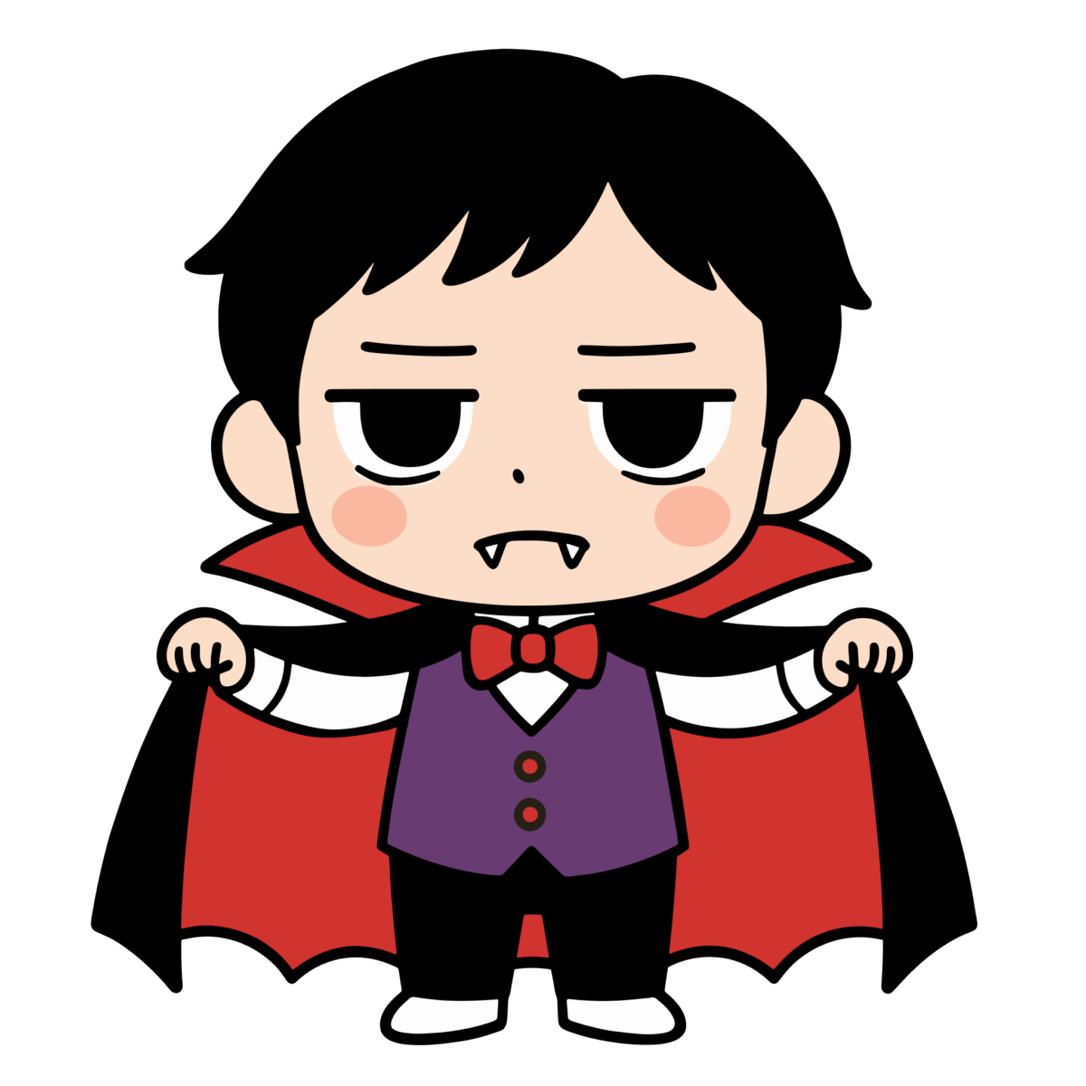 かわいい ドラキュラのイラスト無料ダウンロード(カラー)