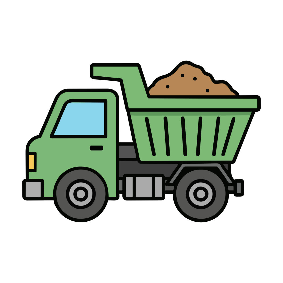ダンプカーのイラスト無料ダウンロード(カラー)