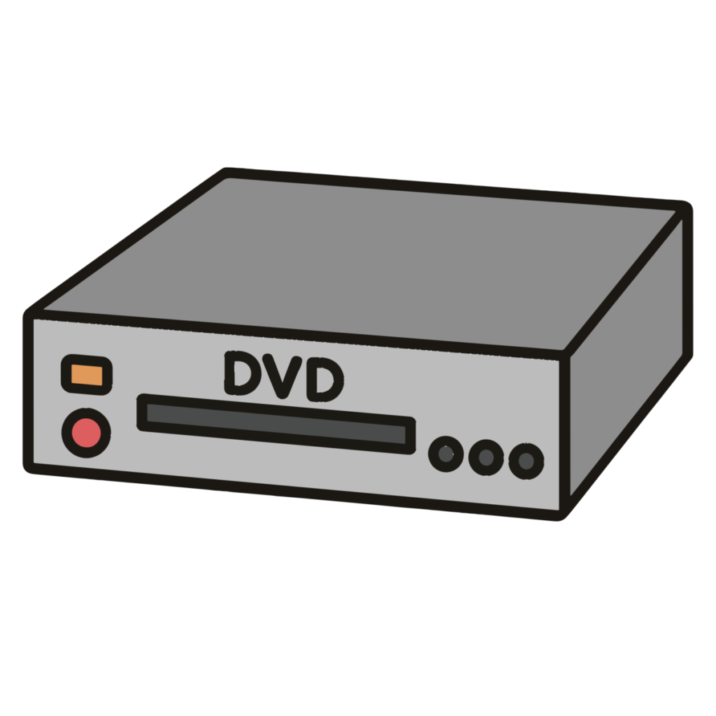 DVDプレーヤーのイラスト無料ダウンロード（カラー）