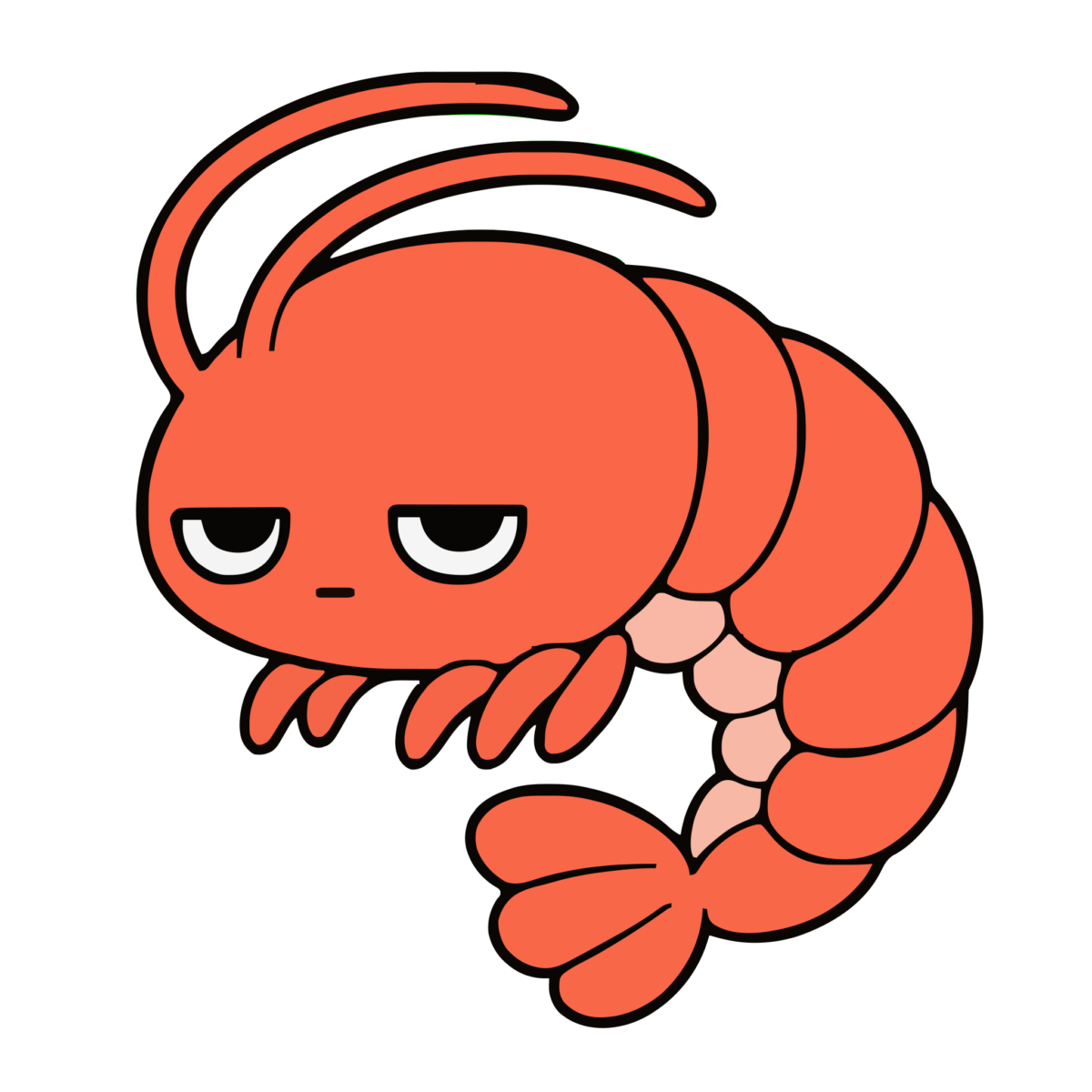 えびのイラスト（かわいい）（カラー）