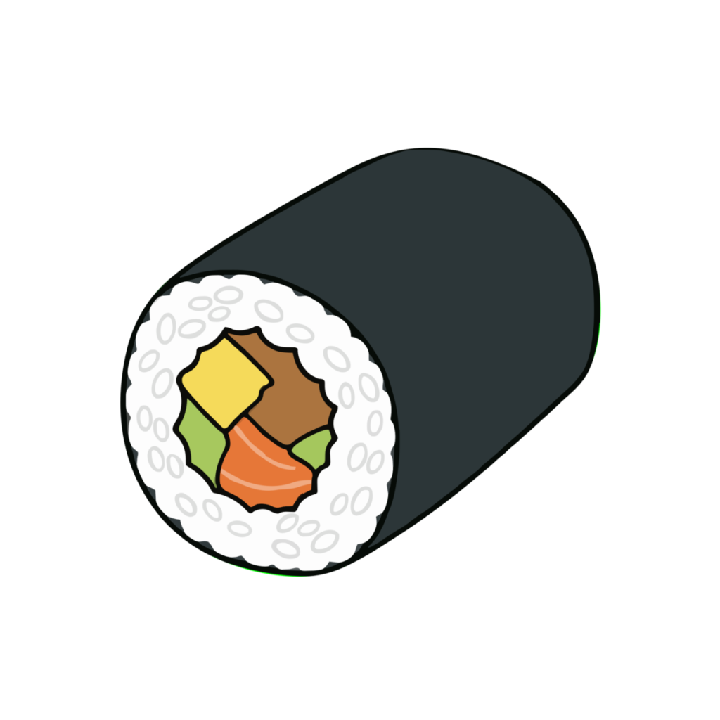恵方巻のイラスト無料ダウンロード（カラー）