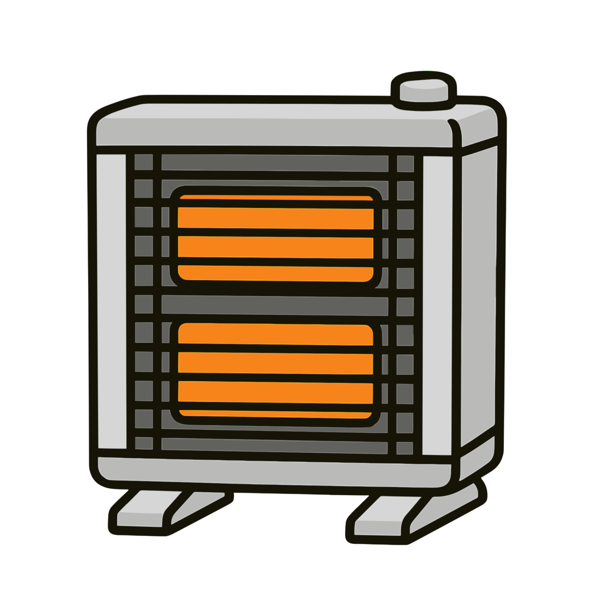 電気ストーブのイラスト無料ダウンロード（カラー）