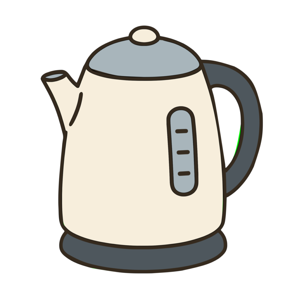 電気ケトルのイラスト無料ダウンロード（カラー）