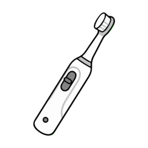 電動歯ブラシのイラスト無料ダウンロード（モノクロ）