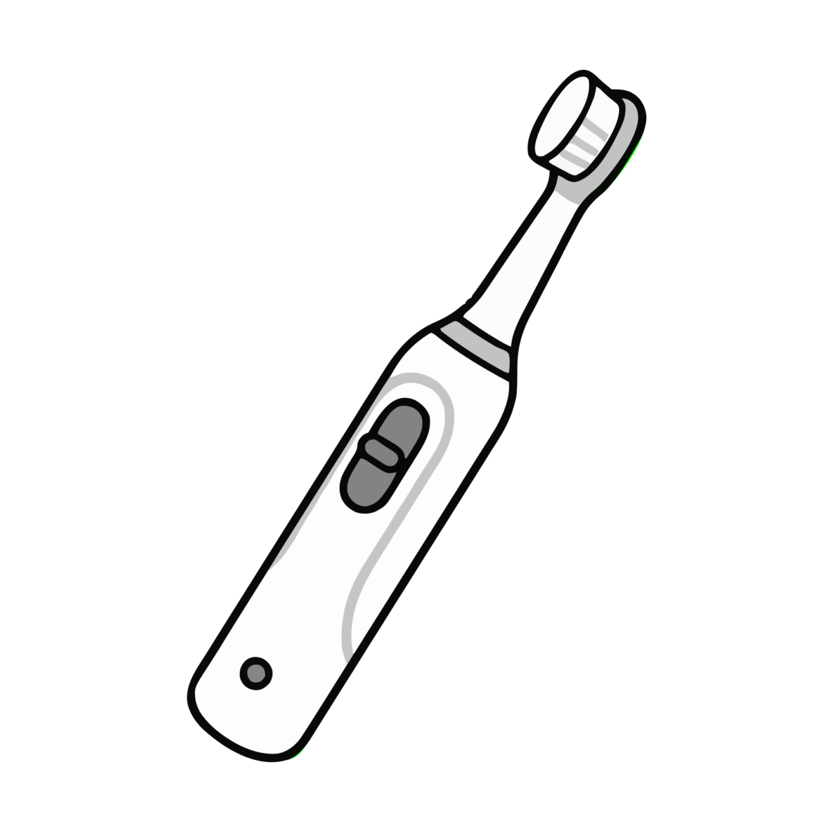 電動歯ブラシのイラスト無料ダウンロード（モノクロ）