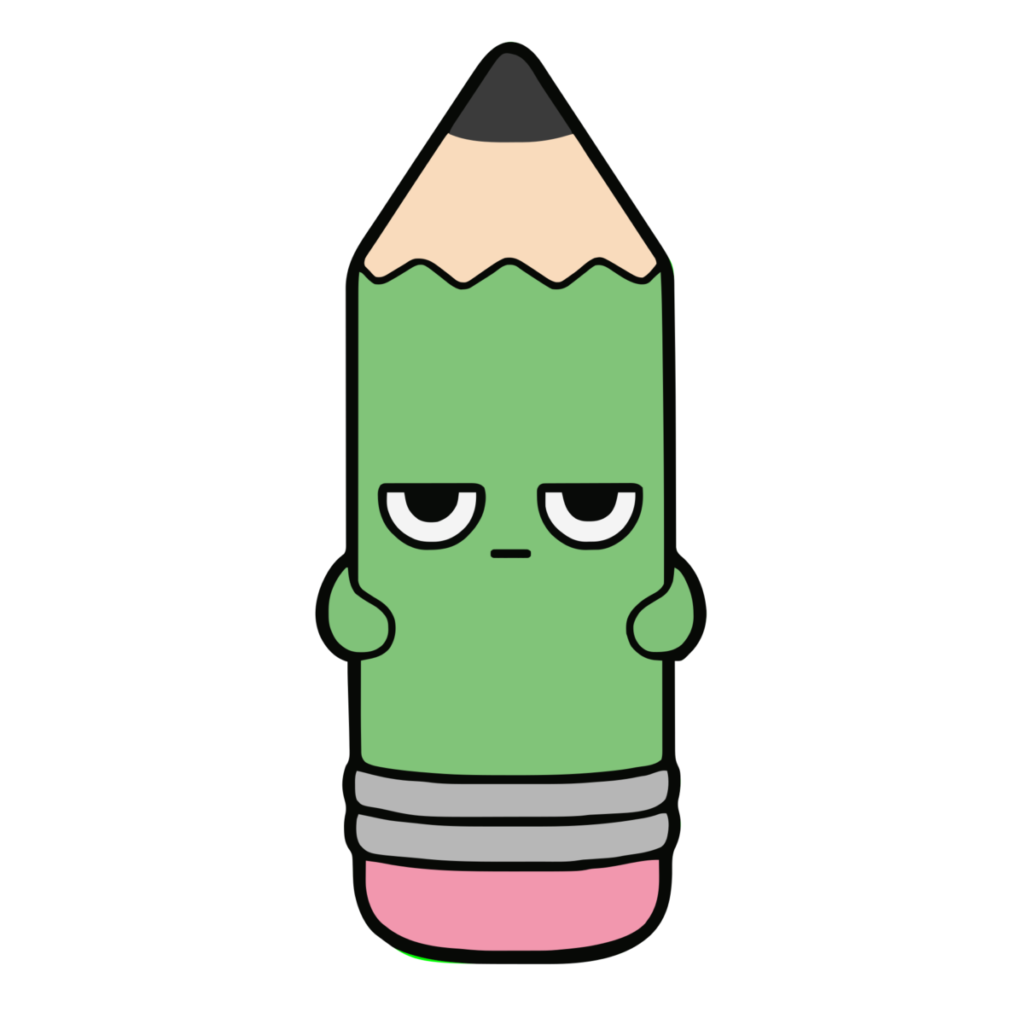 えんぴつのイラスト（かわいい）（カラー）