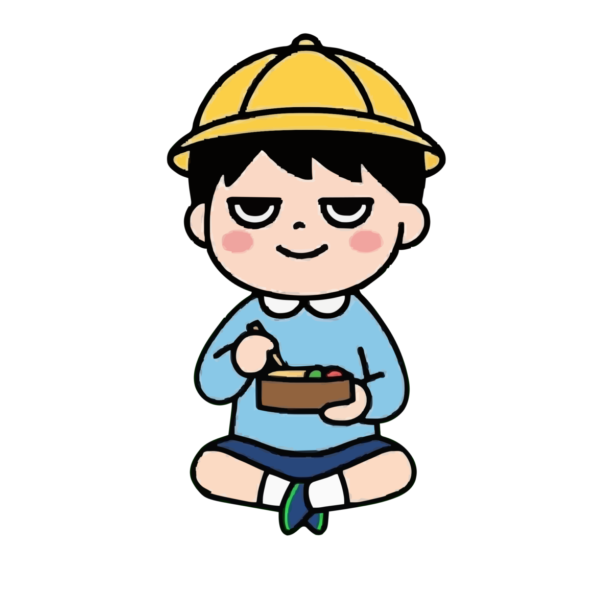 遠足のお弁当のかわいいイラスト(カラー)