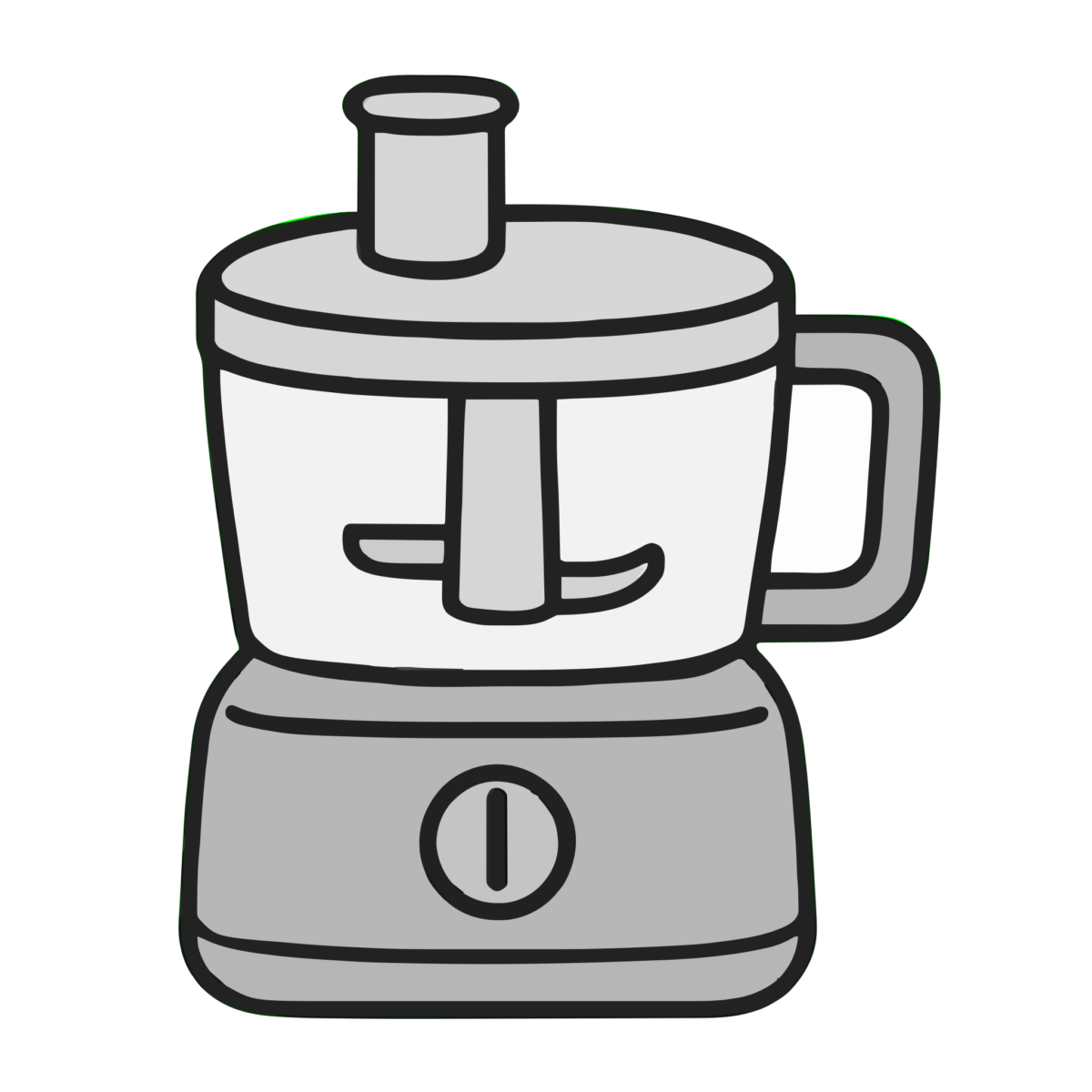 フードプロセッサーのイラスト無料ダウンロード(モノクロ)