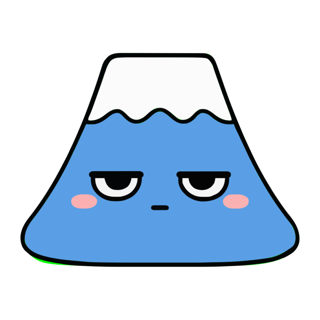 ふじさんのイラスト（かわいい）（カラー）