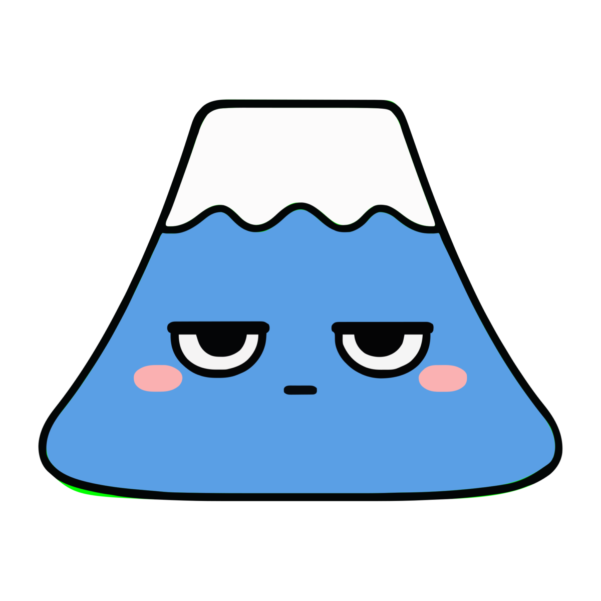 ふじさんのイラスト（かわいい）（カラー）