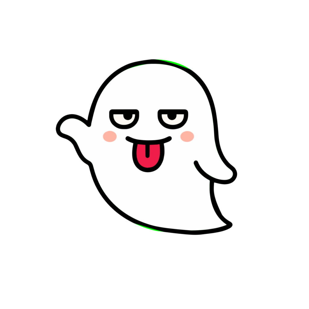 おばけ(あっかんべーver.)のイラスト無料ダウンロード（カラー）