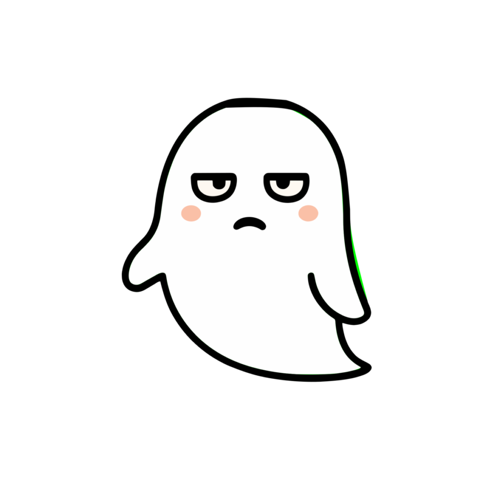 おばけ（無表情ver.）のイラスト無料ダウンロード（カラー）