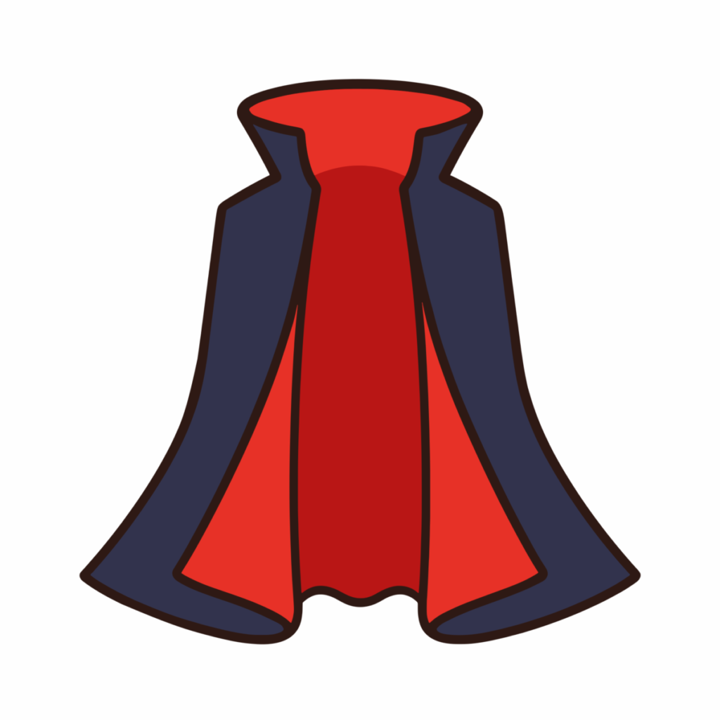 ハロウィンマントのイラスト無料ダウンロード（カラー）