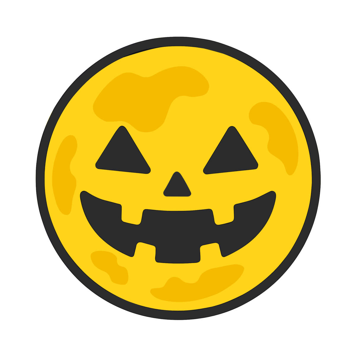 ハロウィンの月のイラスト無料ダウンロード（カラー）