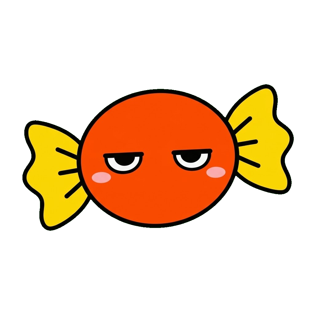 ハロウィンのお菓子（キャンディ）のイラスト（カラー）