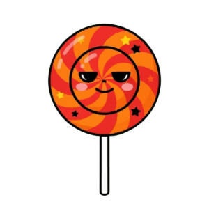 ハロウィンのお菓子のイラスト（キャンディ）（カラー）