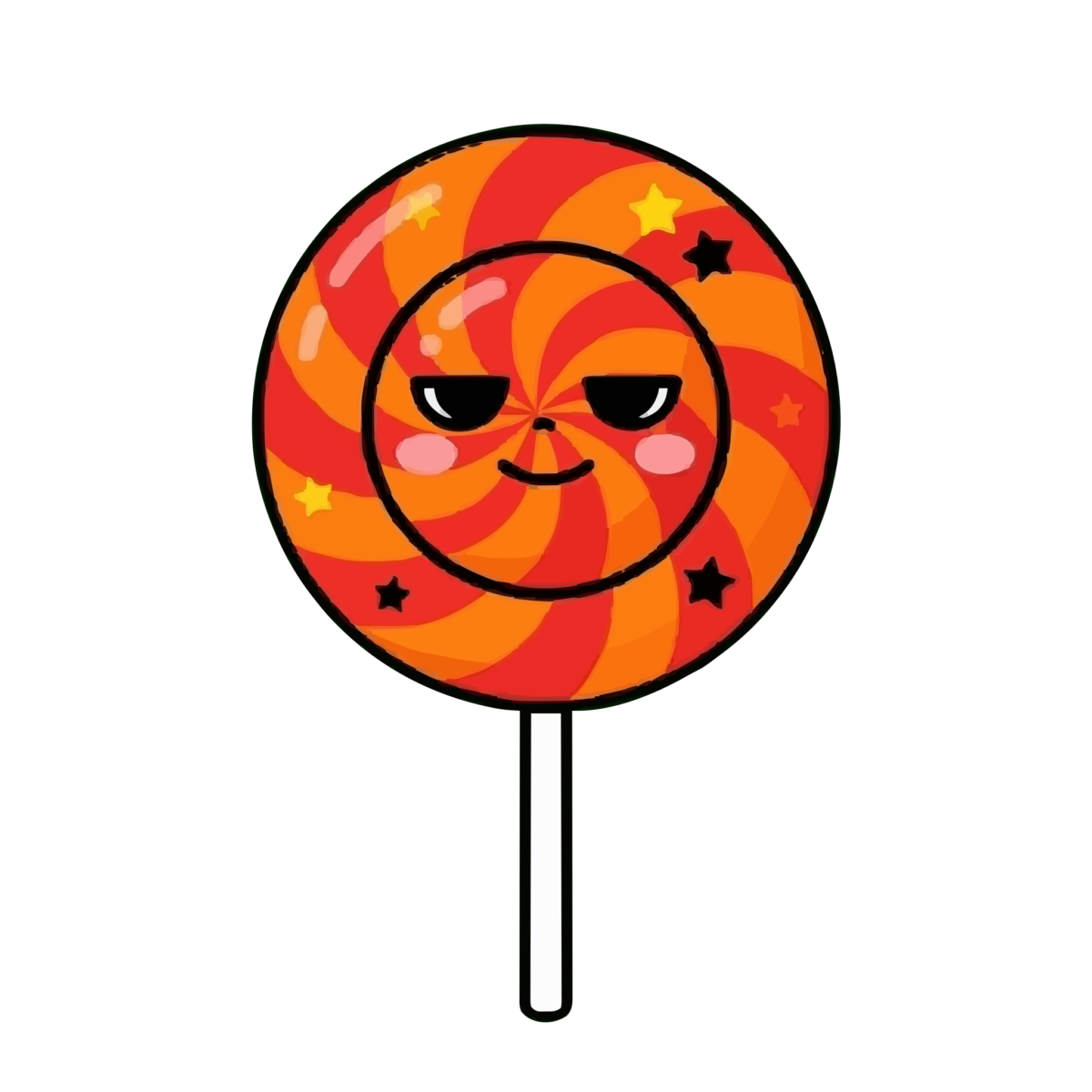 ハロウィンのお菓子のかわいいイラスト(カラー)