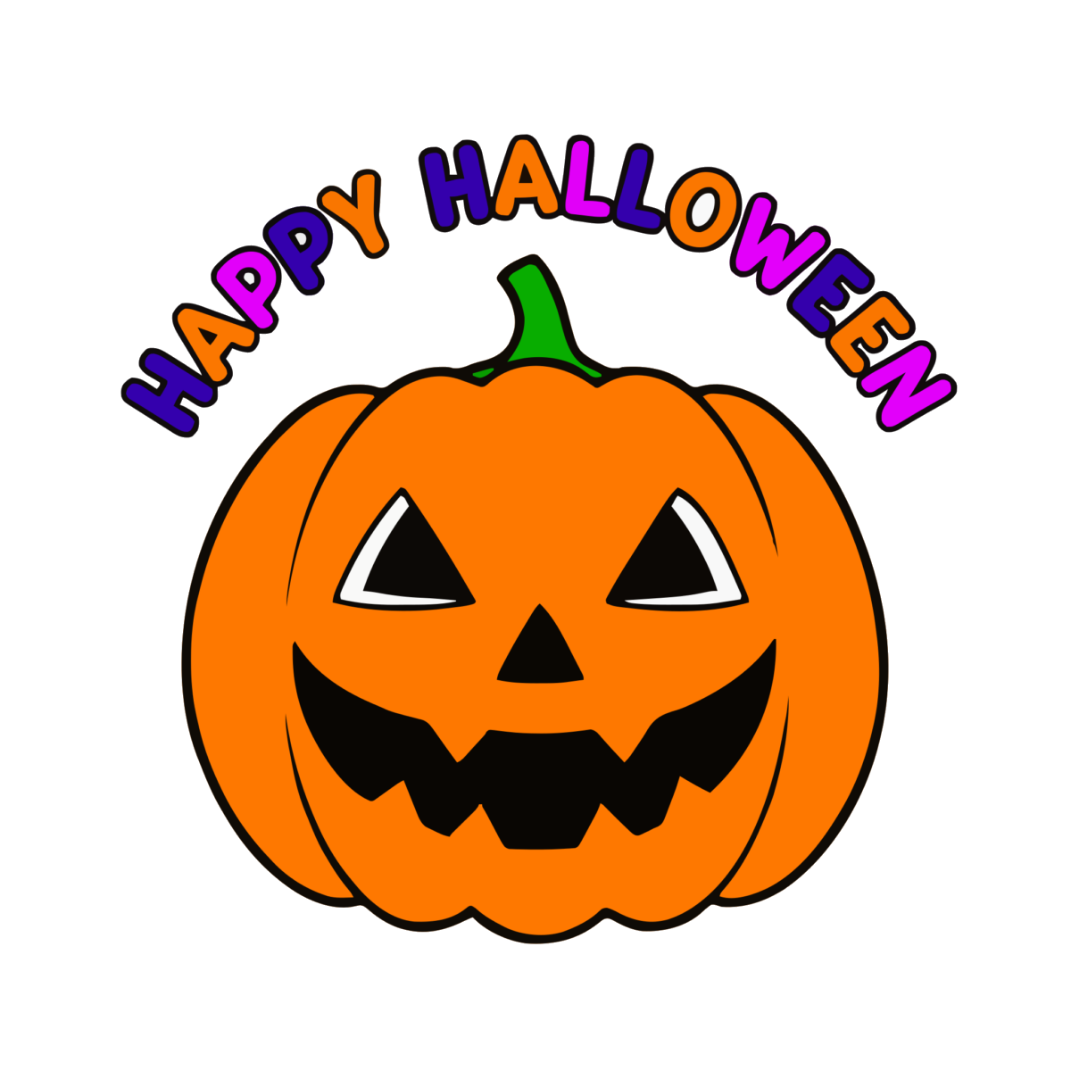 ハロウィンかぼちゃのイラスト無料ダウンロード（カラー）