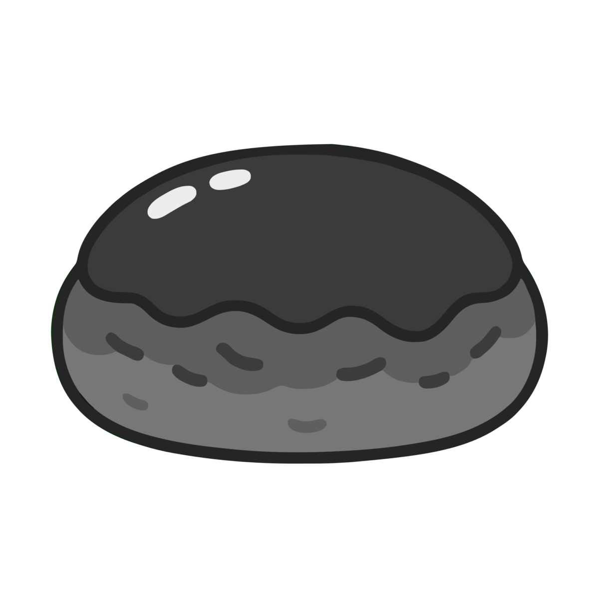 ハンバーグのイラスト無料ダウンロード（モノクロ）