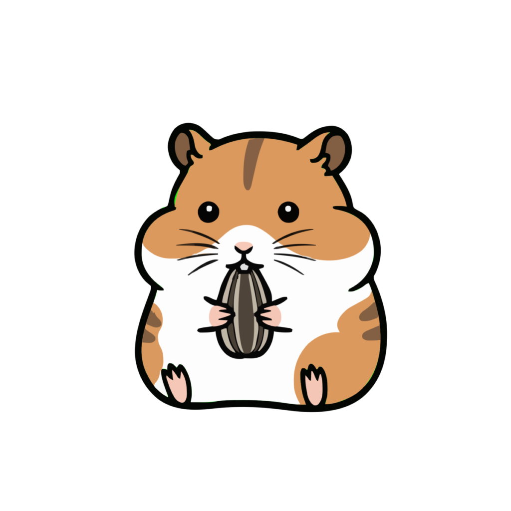 ハムスターのイラスト無料ダウンロード（カラー）