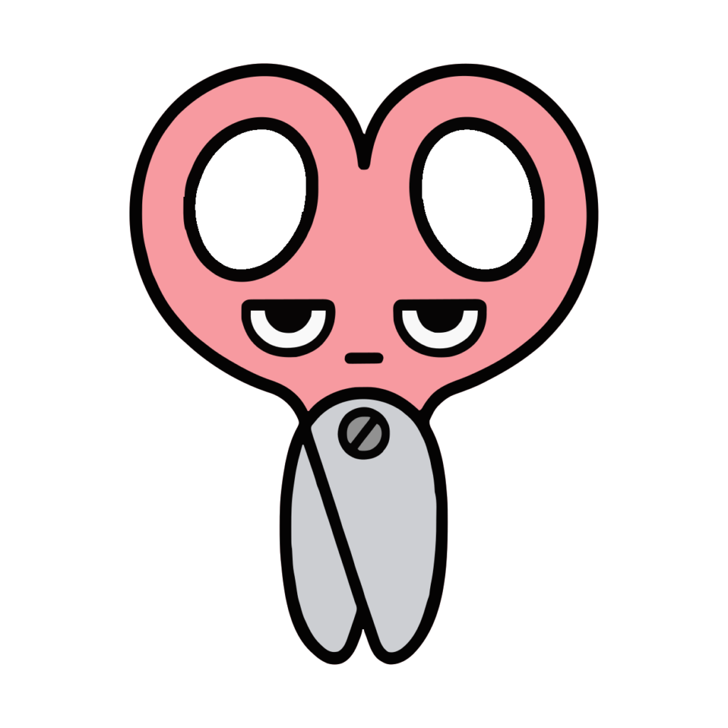 はさみのイラスト（カラー）