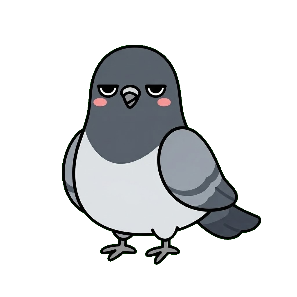 はと（かわいい）のイラスト（カラー）