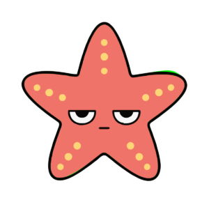 ヒトデのかわいいイラスト（夏・海）