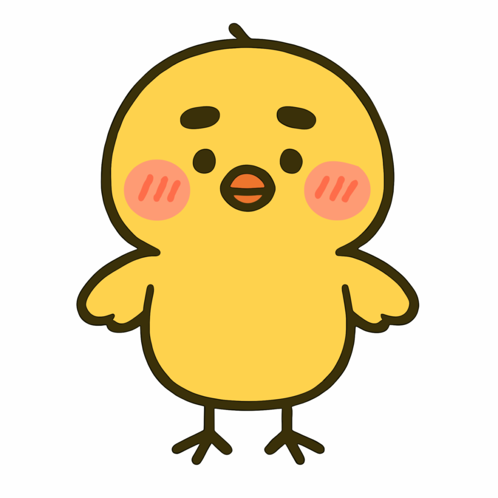 かわいいヒヨコのイラスト無料ダウンロード（カラー）