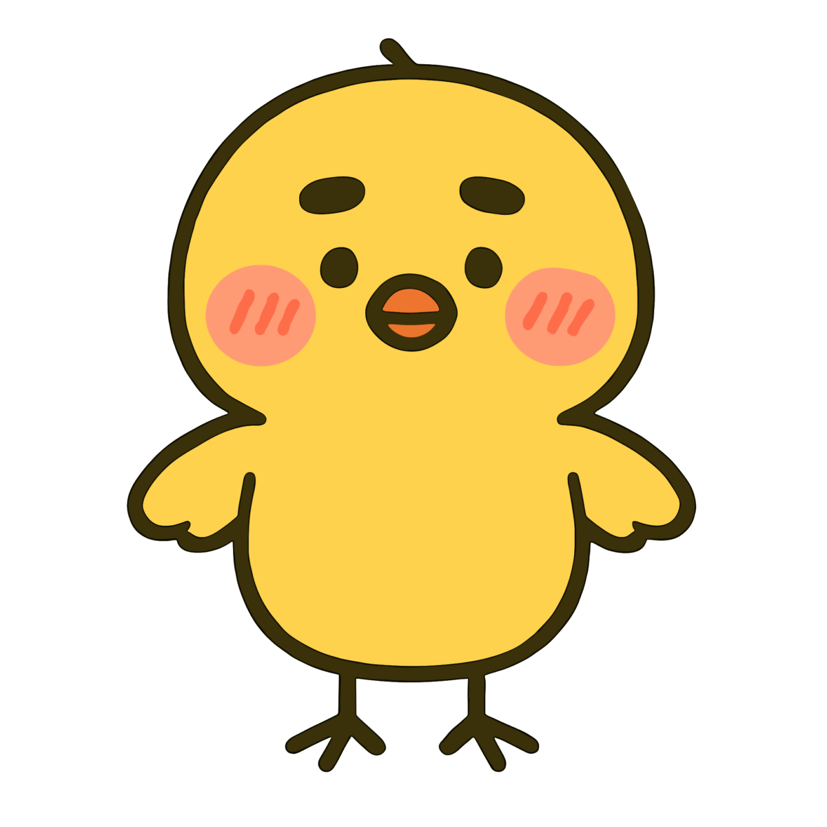 かわいいヒヨコのイラスト無料ダウンロード(カラー)