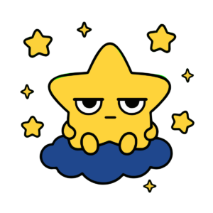 星のイラスト（夜空・キラキラ）