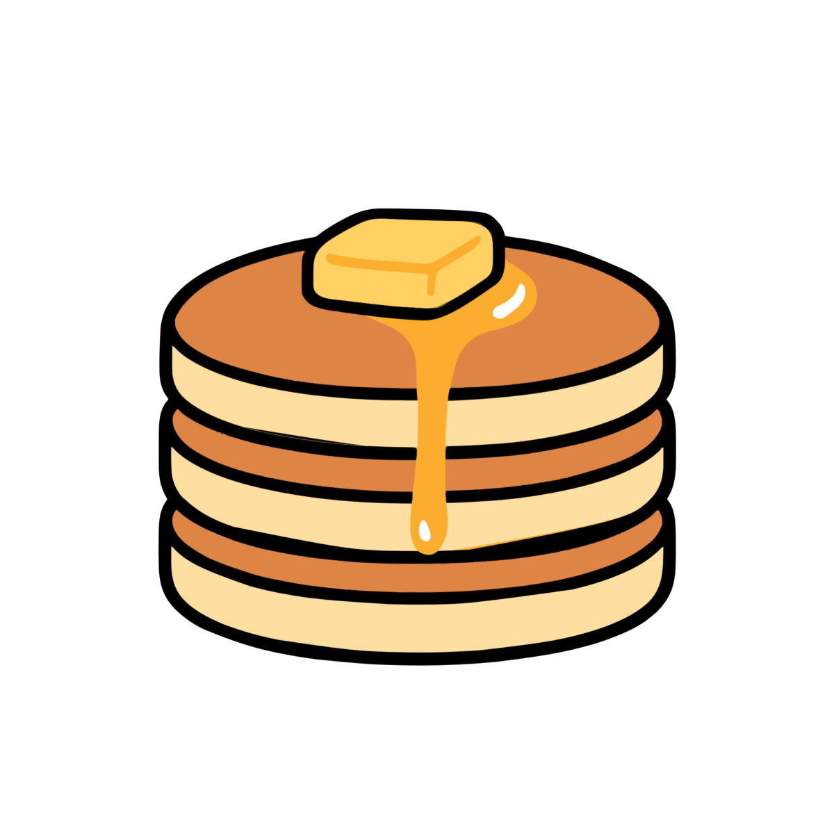 ホットケーキのイラスト無料ダウンロード（カラー）