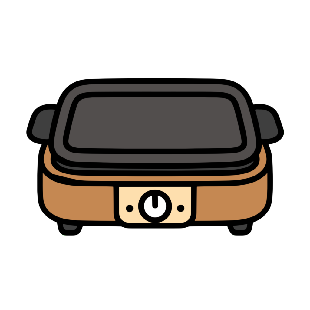 ホットプレートのイラスト無料ダウンロード（カラー）